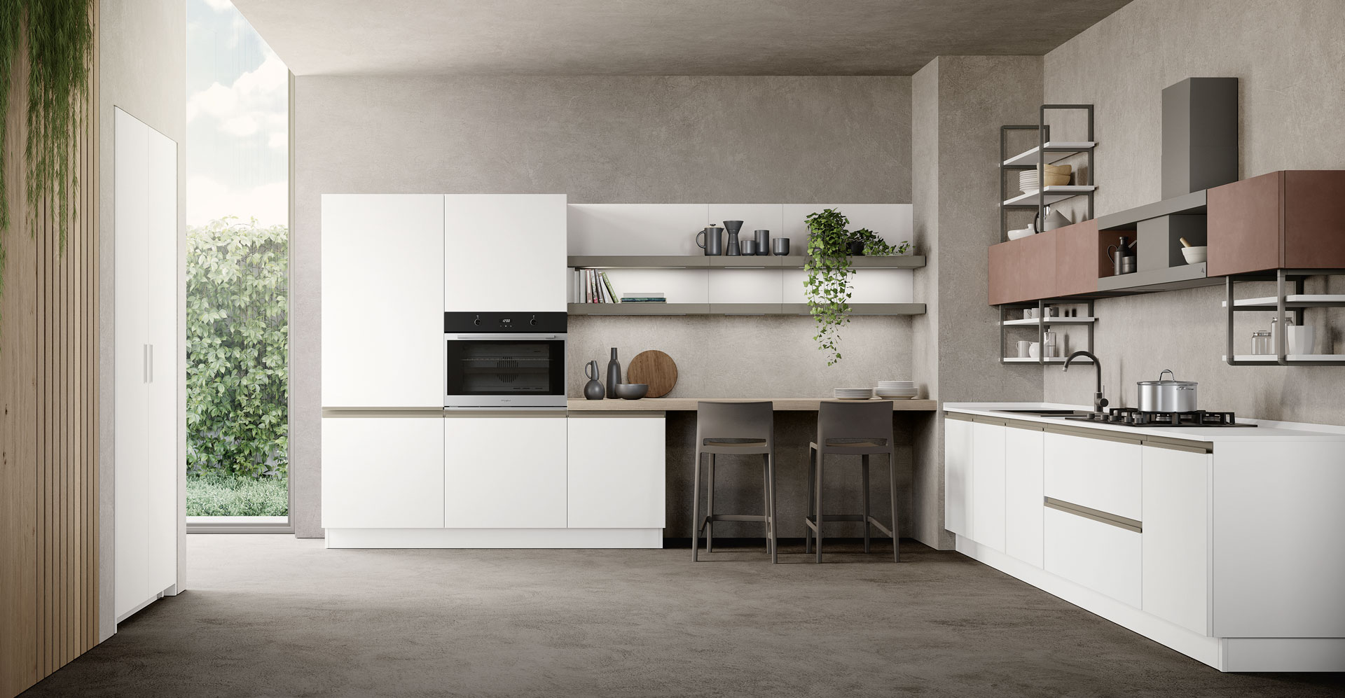 L shape modular kitchen design Surat